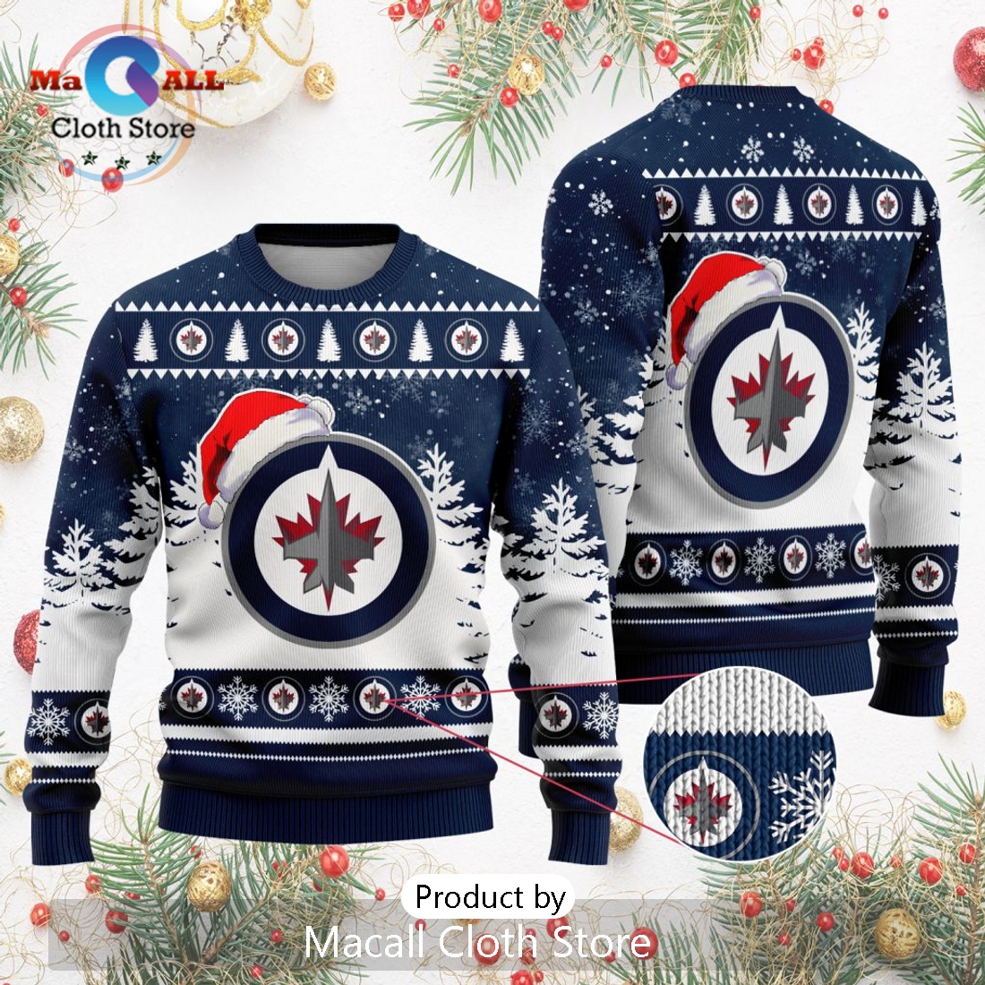NHL Winnipeg Jets 2024 Christmas Design Sweater