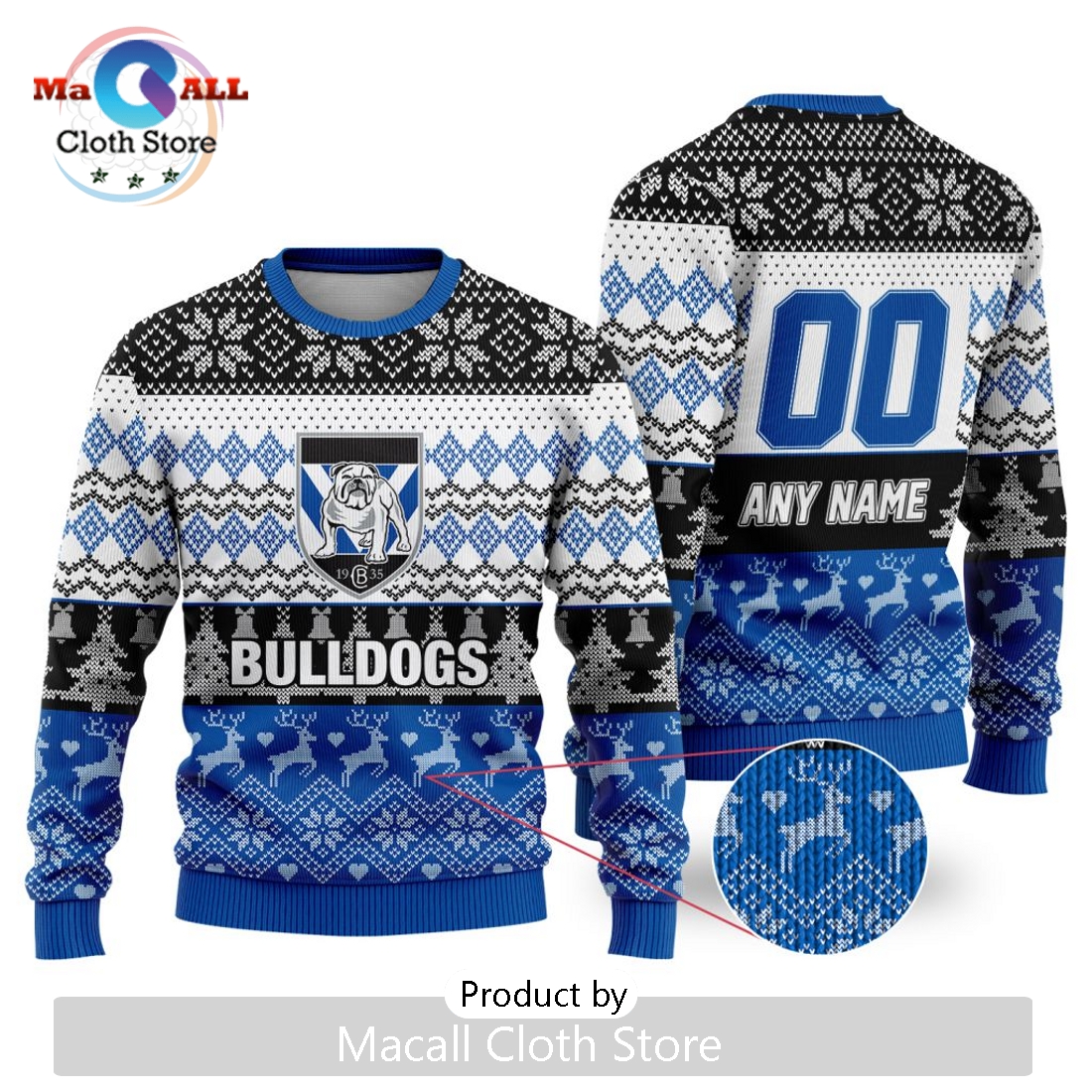 NRL Canterbury-Bankstown Bulldogs 2024 Ugly Christmas Sweater