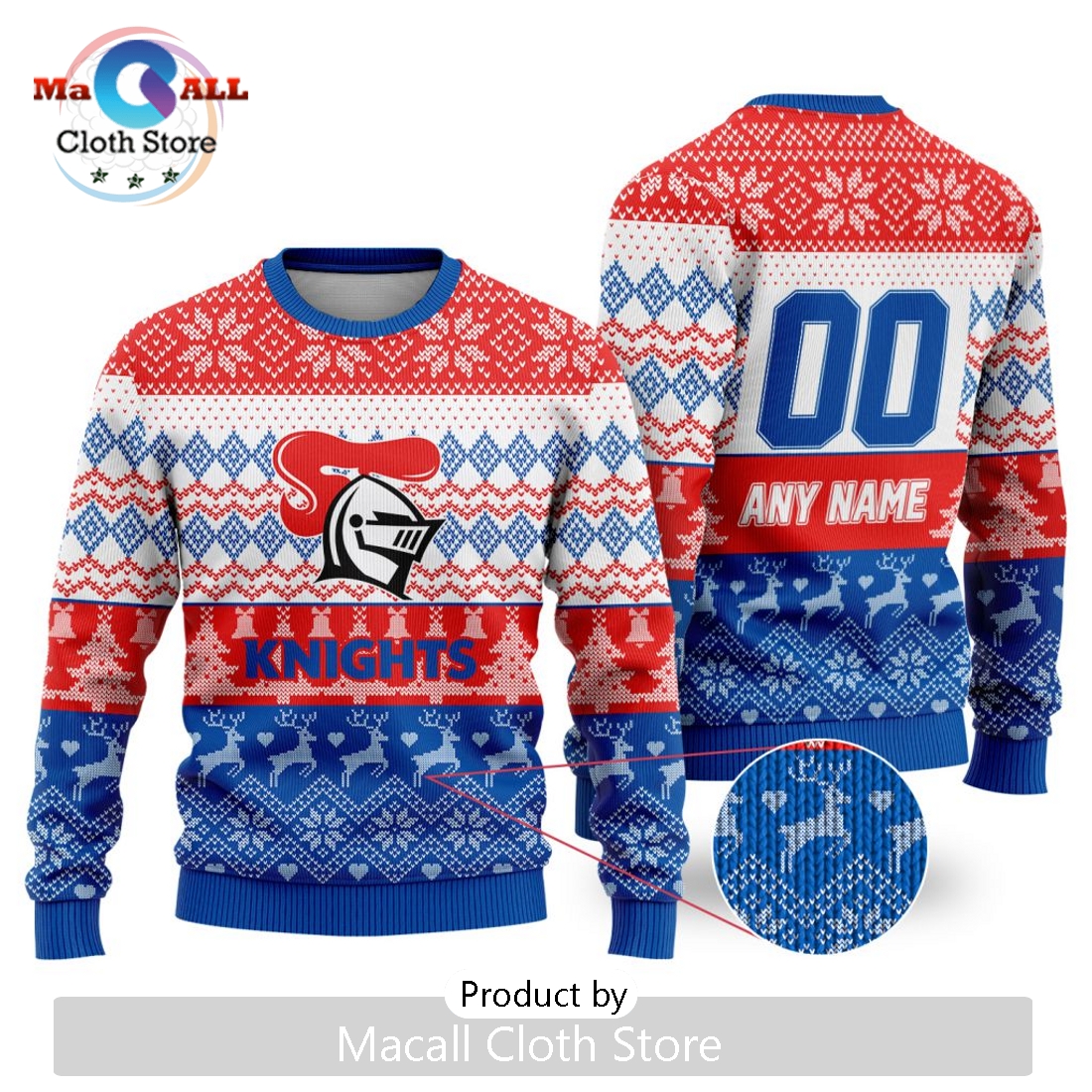 NRL Newcastle Knights 2024 Ugly Christmas Sweater