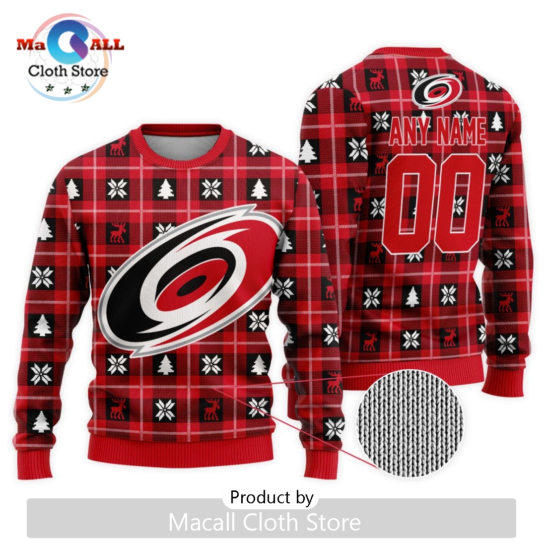 NHL Carolina Hurricanes 2024 Ugly Sweater For Christmas