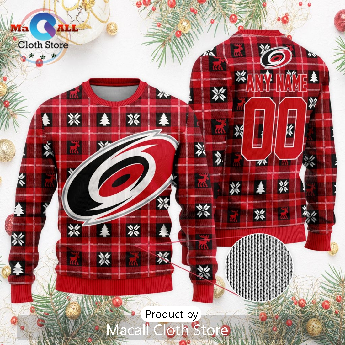 NHL Carolina Hurricanes 2024 Ugly Sweater For Christmas