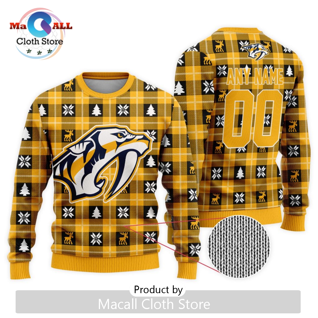 NHL Nashville Predators 2024 Ugly Sweater For Christmas