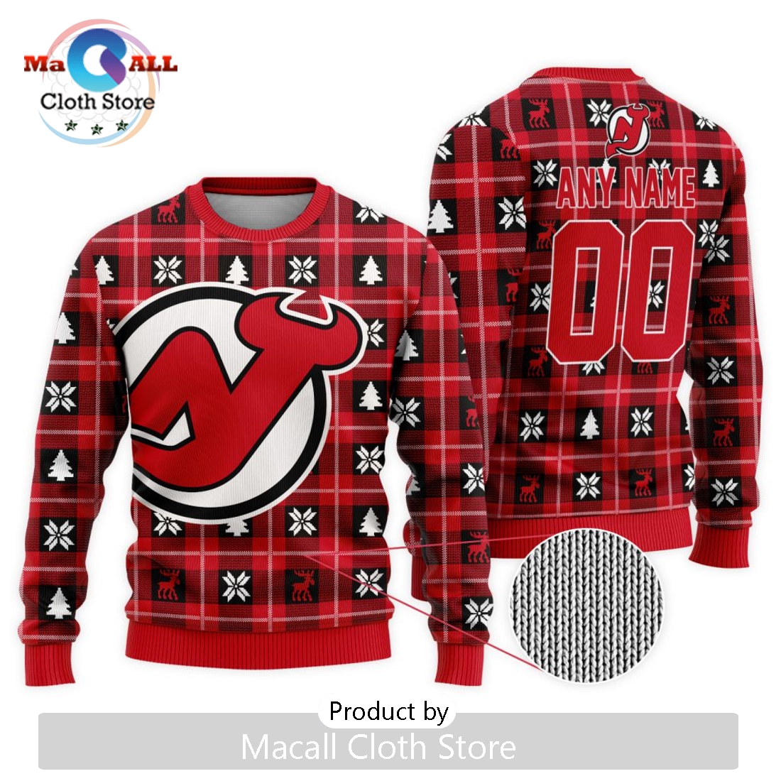 NHL New Jersey Devils 2024 Ugly Sweater For Christmas