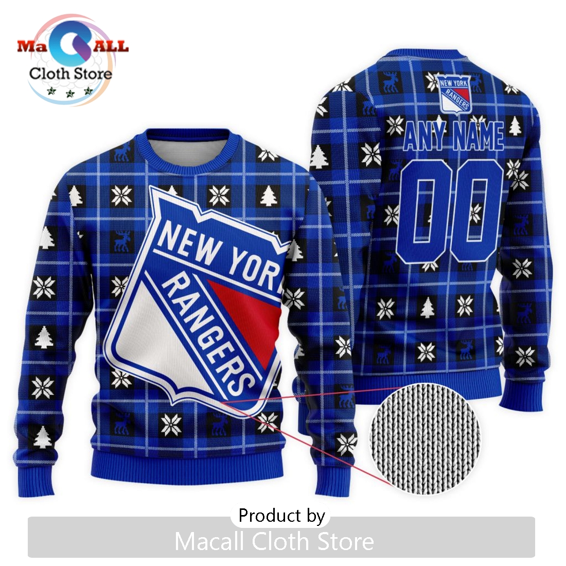 NHL New York Rangers 2024 Ugly Sweater For Christmas