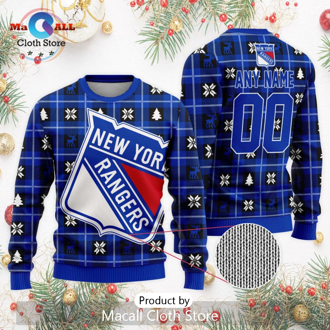 NHL New York Rangers 2024 Ugly Sweater For Christmas