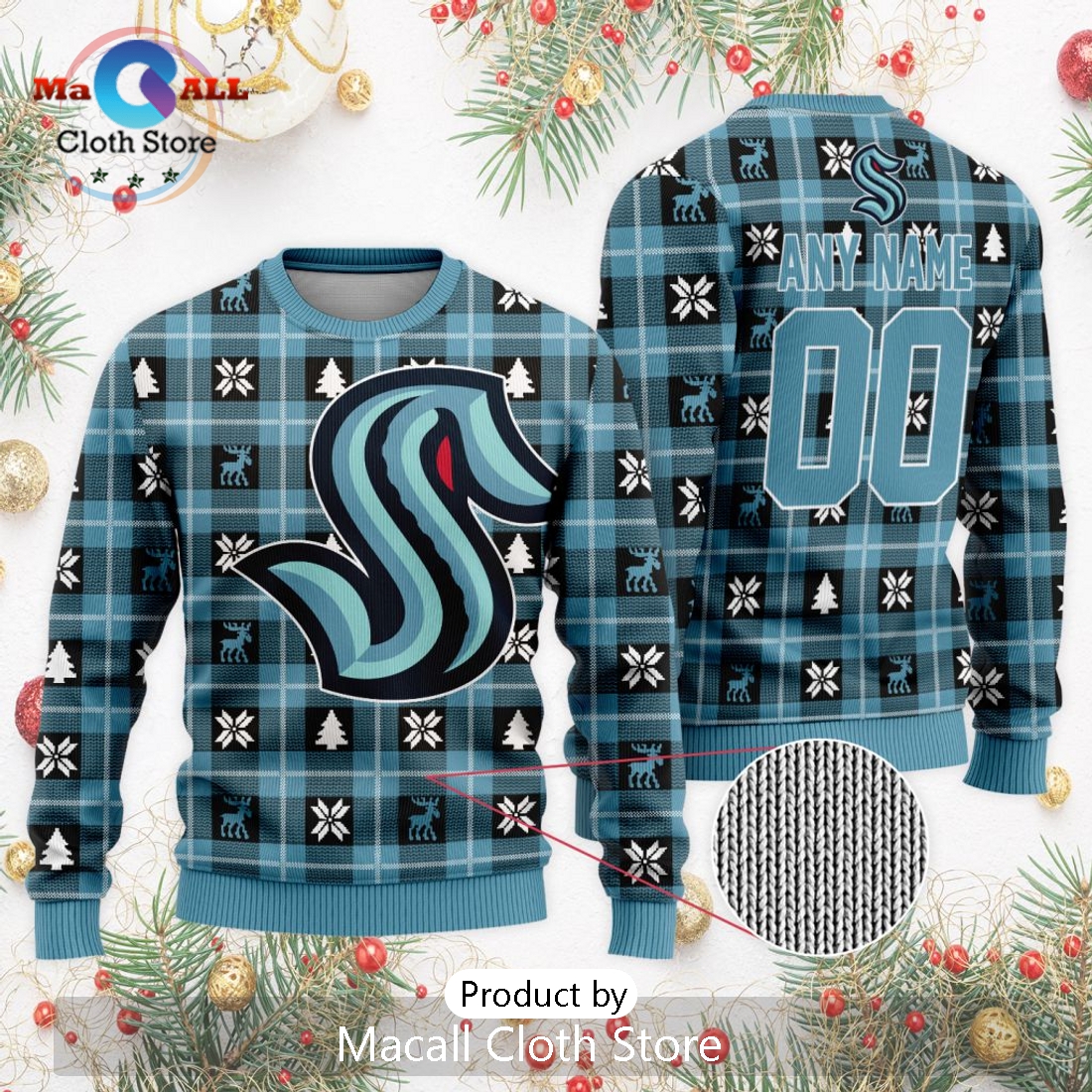 NHL Seattle Kraken 2024 Ugly Sweater For Christmas