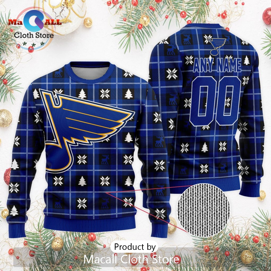 NHL St. Louis Blues 2024 Ugly Sweater For Christmas