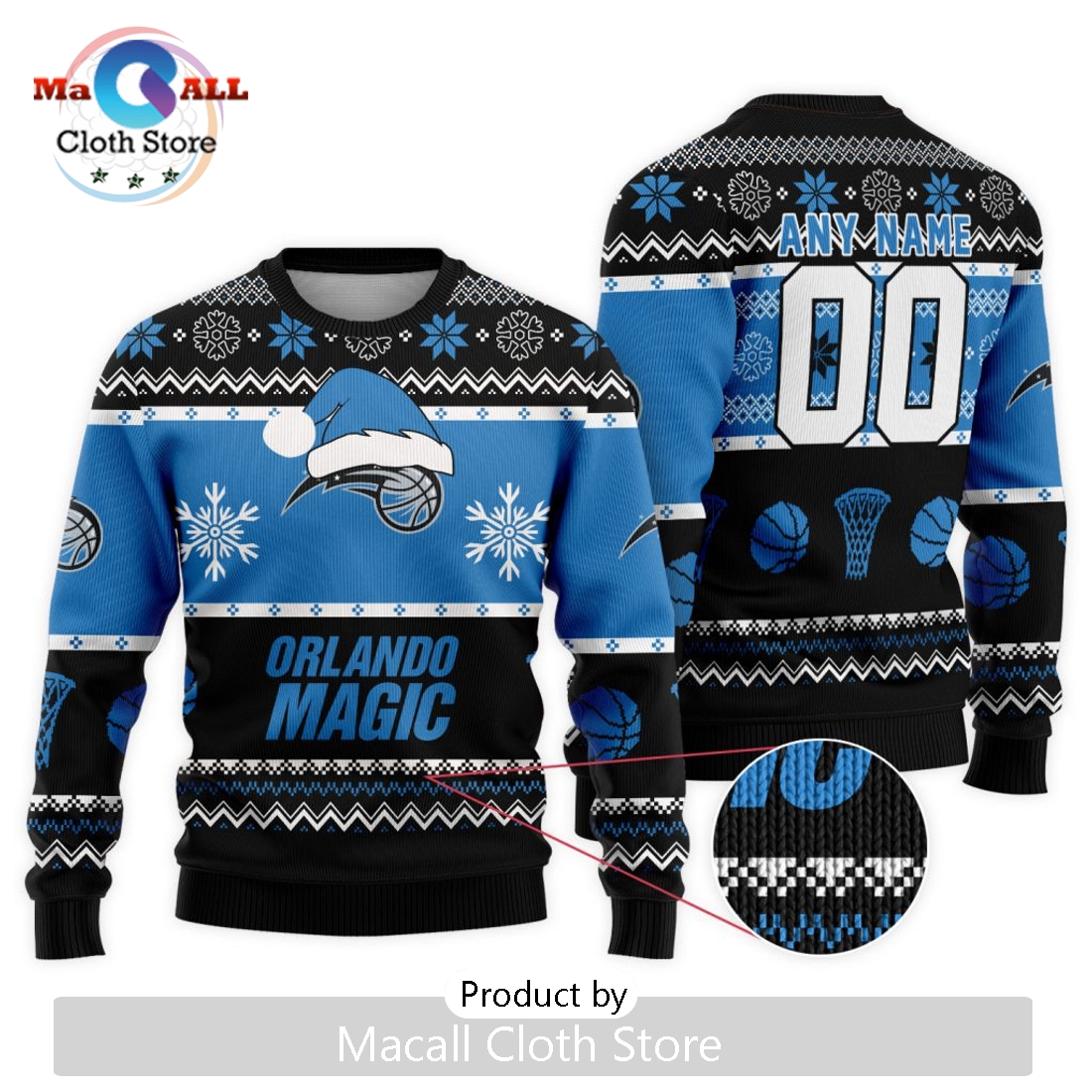 Personalized NBA Orlando Magic 2024 Christmas Ugly Sweater