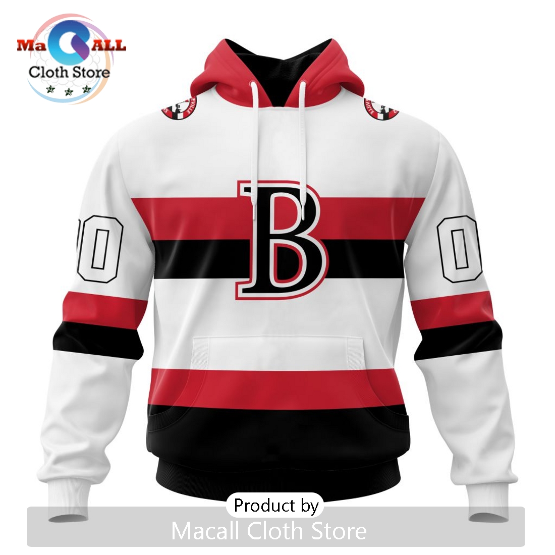 AHL Belleville Senators Personalized 2024 Away Kits Hoodie