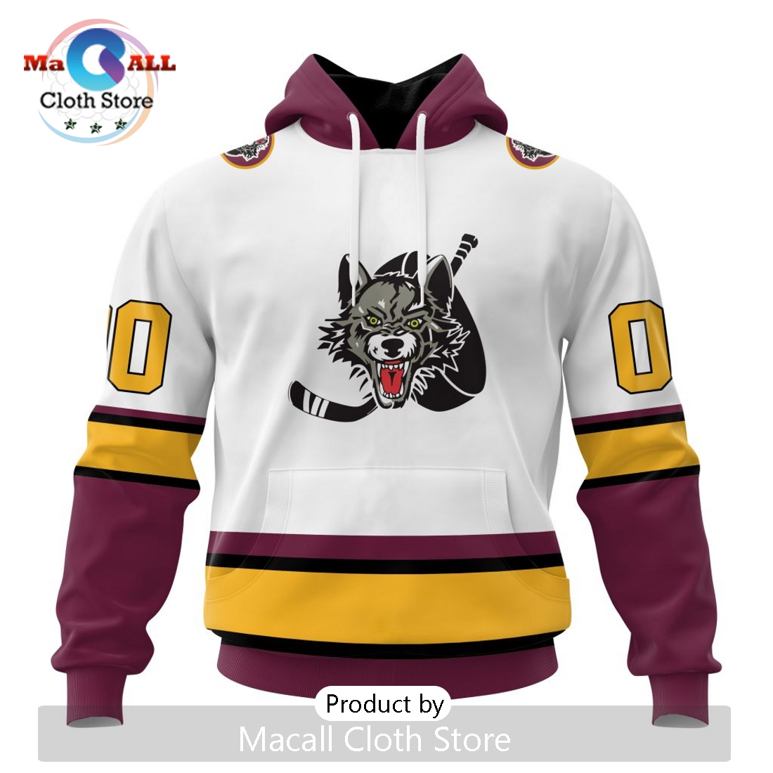 AHL Chicago Wolves Personalized 2024 Away Kits Hoodie
