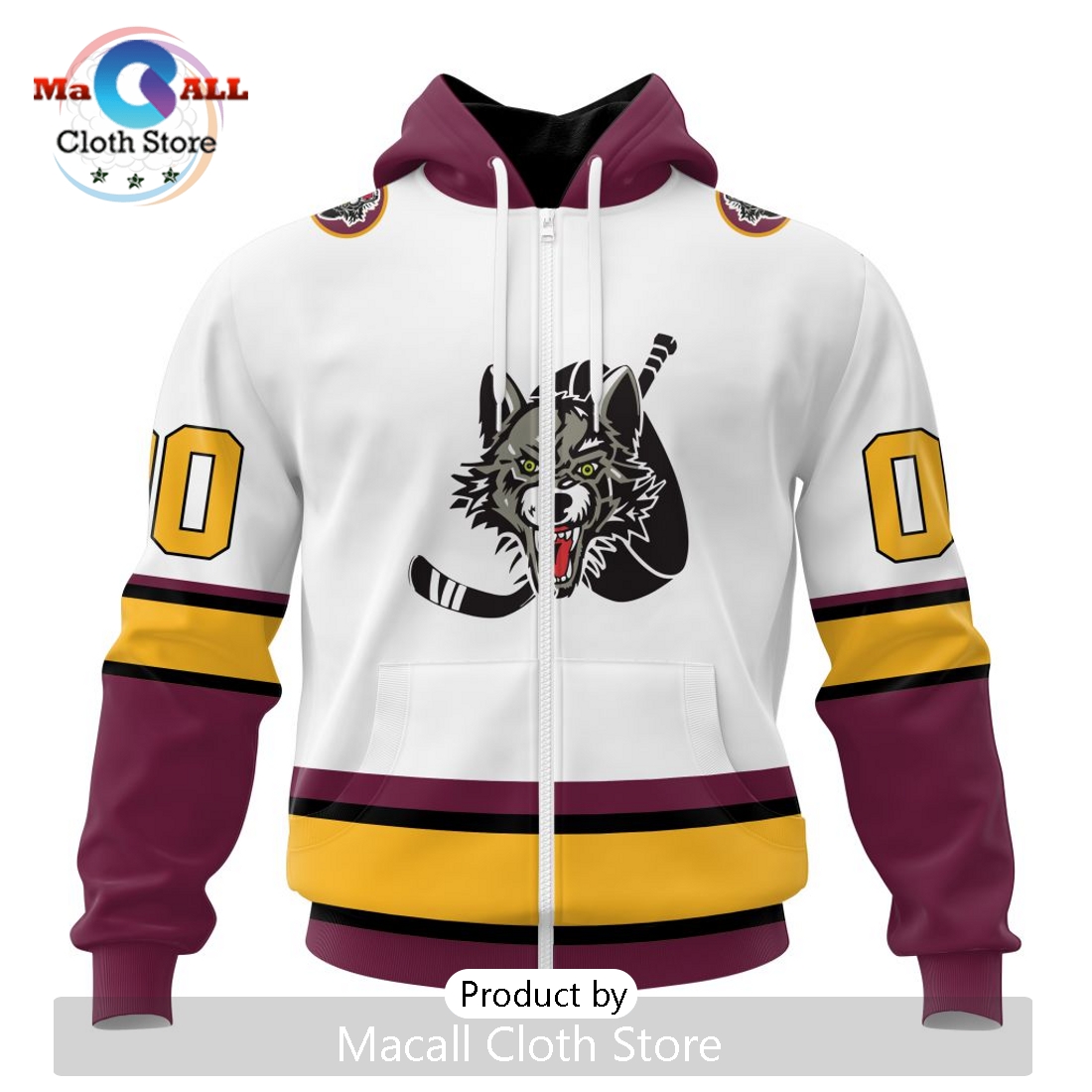 AHL Chicago Wolves Personalized 2024 Away Kits Hoodie
