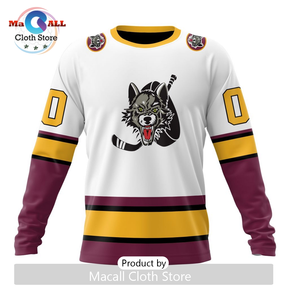 AHL Chicago Wolves Personalized 2024 Away Kits Hoodie