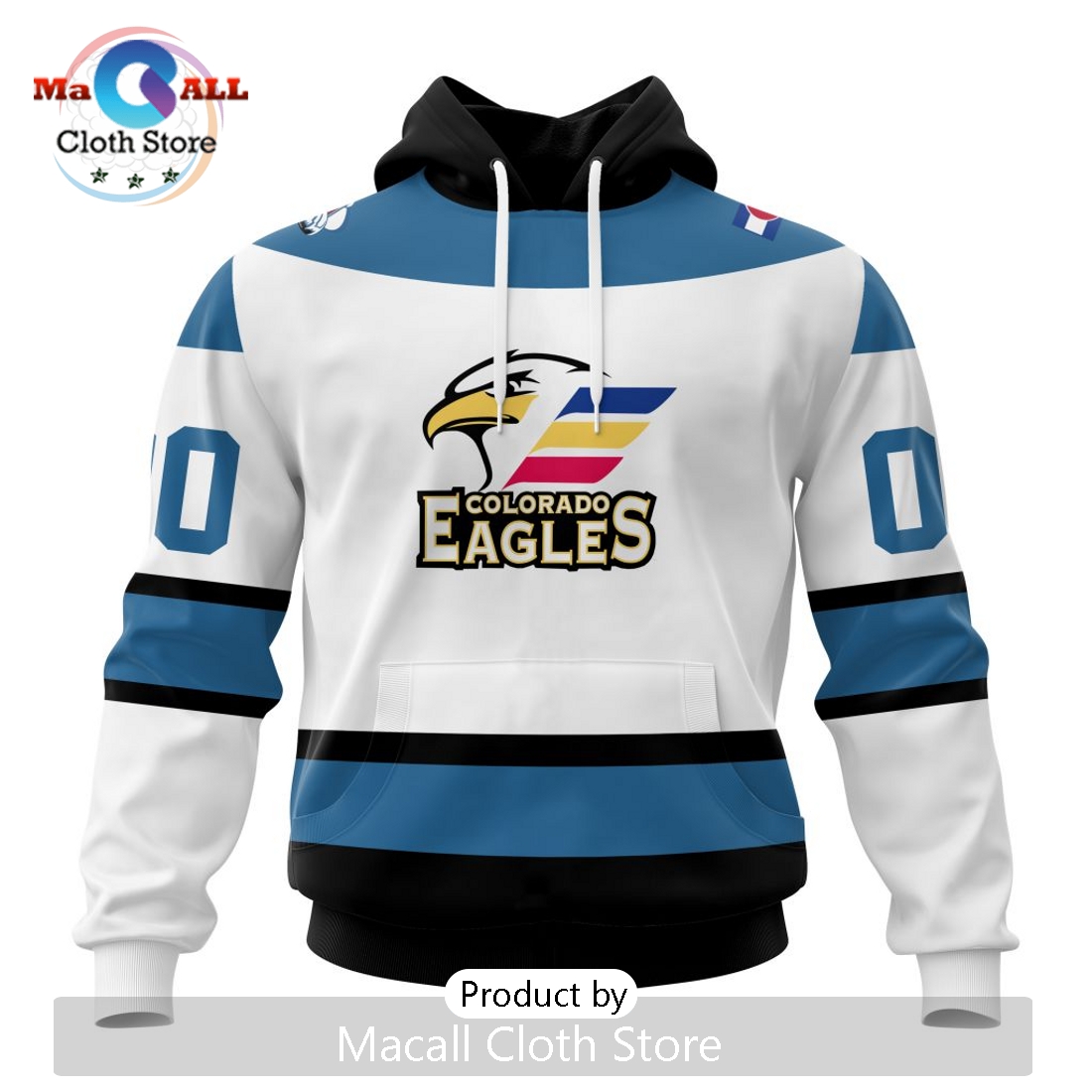 AHL Colorado Eagles Personalized 2024 Away Kits Hoodie