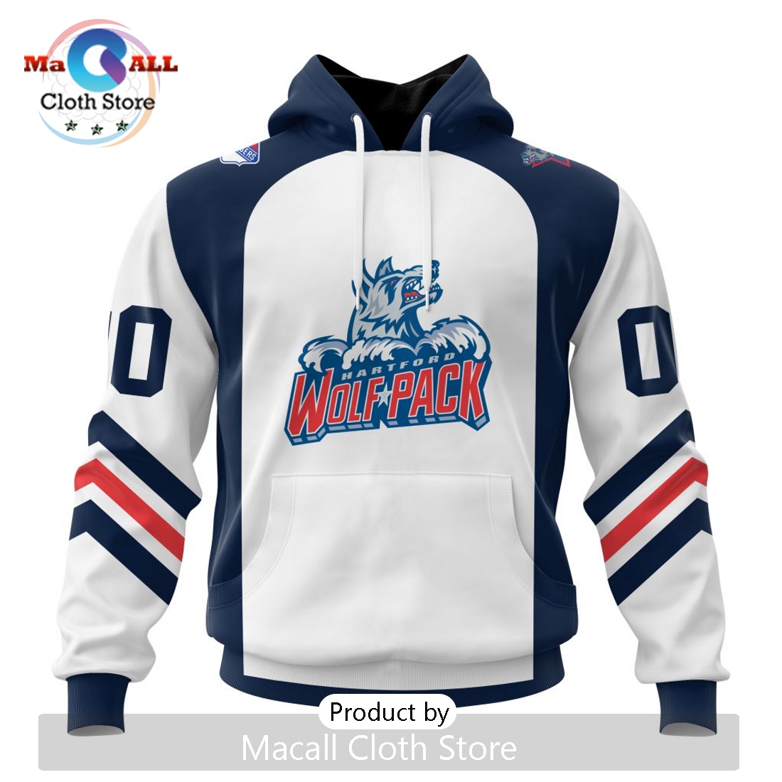 AHL Hartford Wolf Pack Personalized 2024 Away Kits Hoodie