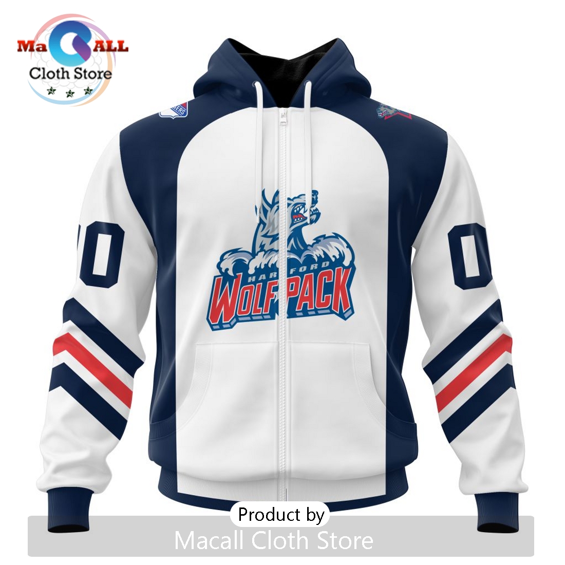 AHL Hartford Wolf Pack Personalized 2024 Away Kits Hoodie