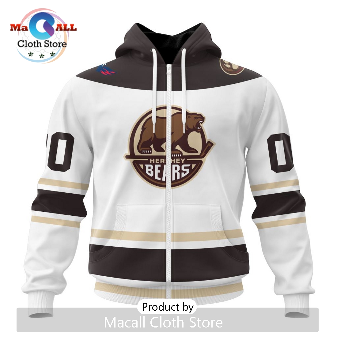 AHL Hershey Bears Personalized 2024 Away Kits Hoodie
