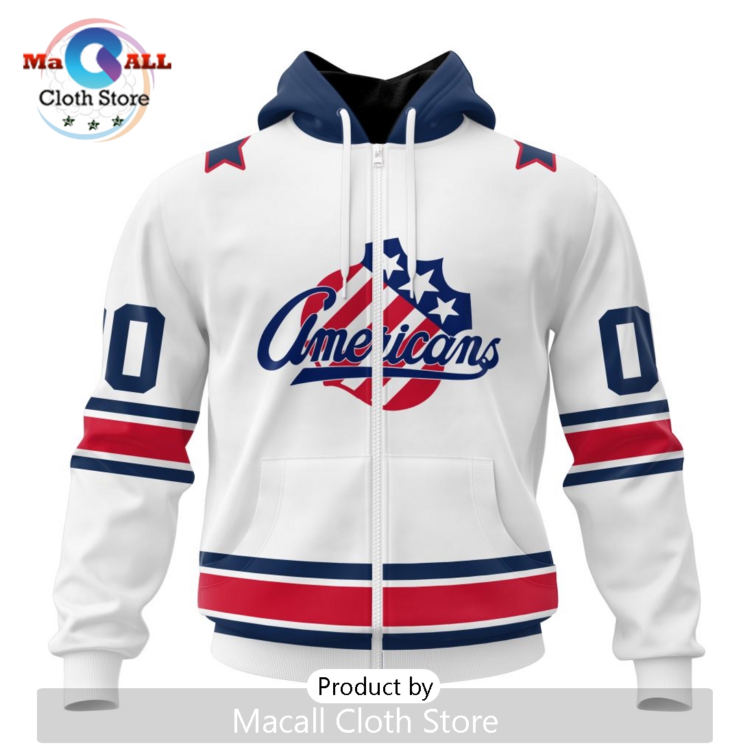 AHL Rochester Americans Personalized 2024 Away Kits Hoodie