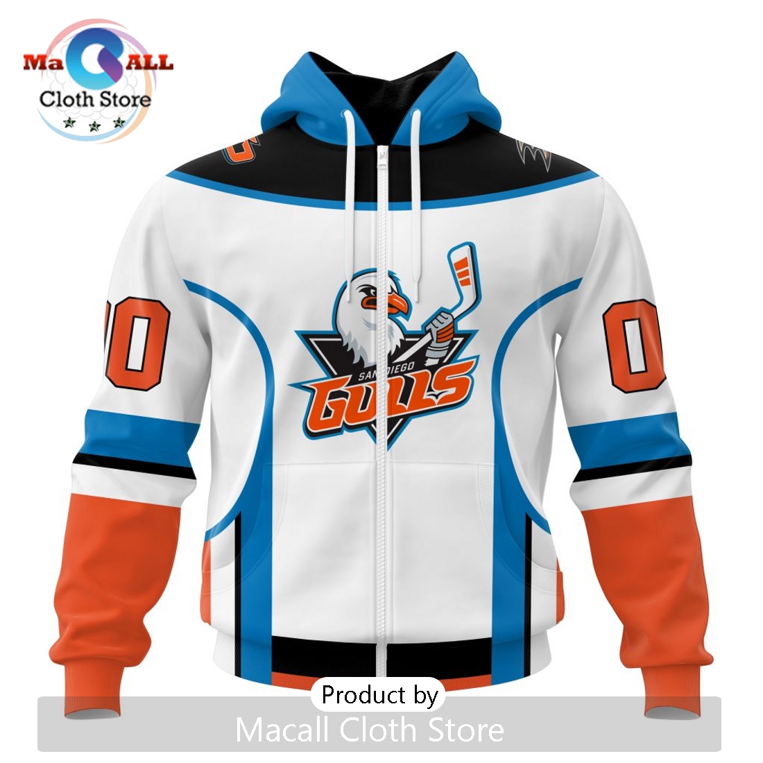 AHL San Diego Gulls Personalized 2024 Away Kits Hoodie