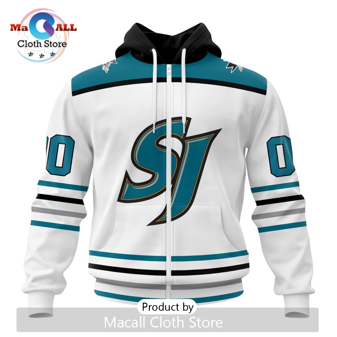AHL San Jose Barracuda Personalized 2024 Away Kits Hoodie