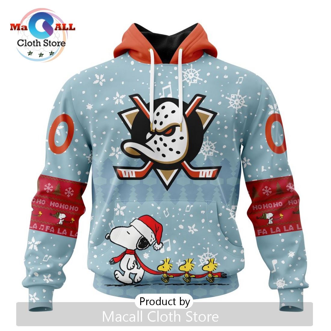 NHL Anaheim Ducks 2024 Peanuts Christmas Hoodie