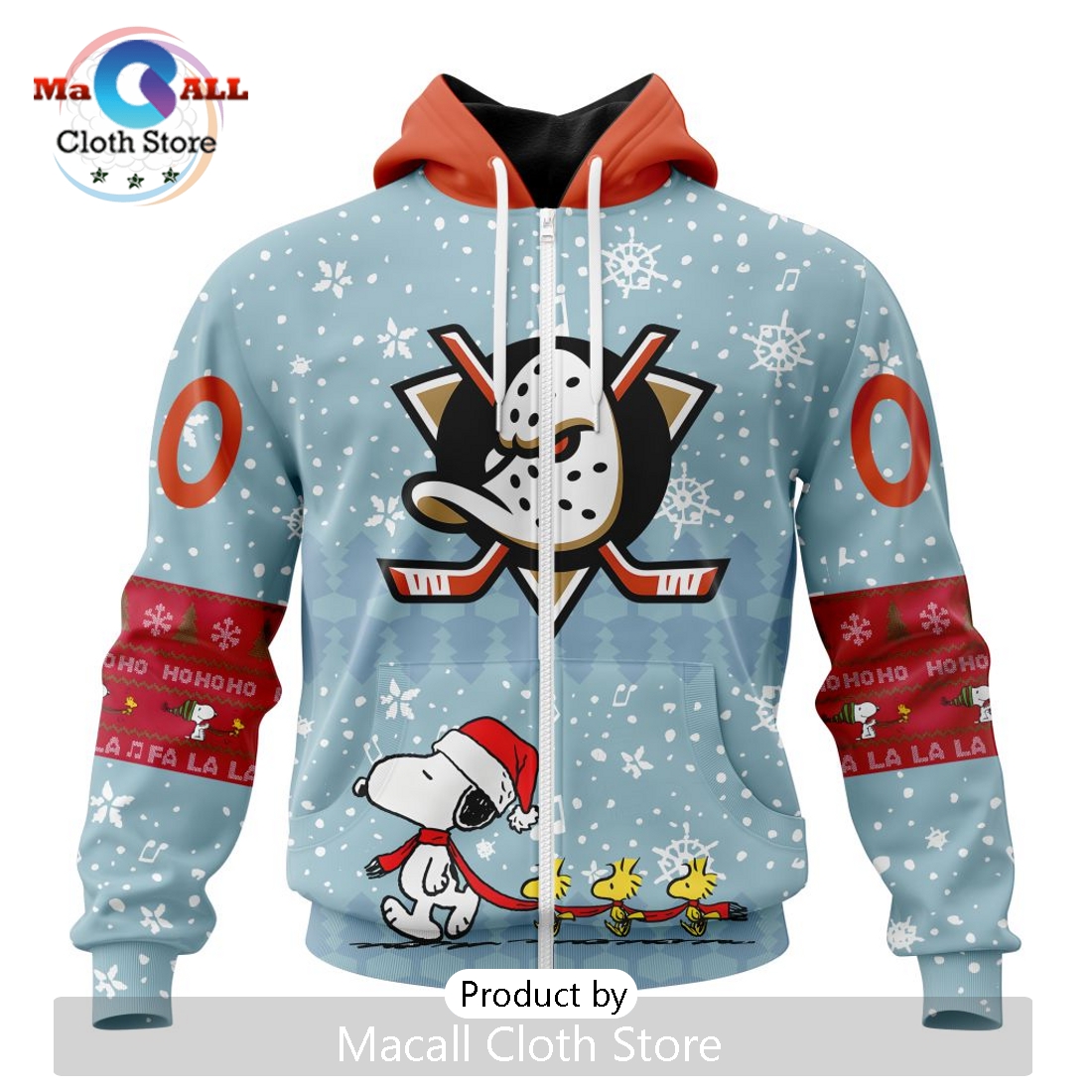NHL Anaheim Ducks 2024 Peanuts Christmas Hoodie