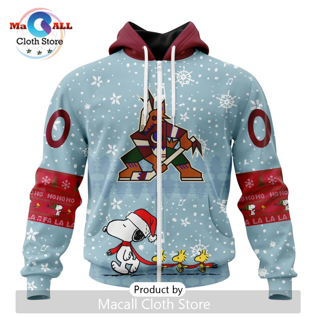NHL Arizona Coyotes 2024 Peanuts Christmas Hoodie