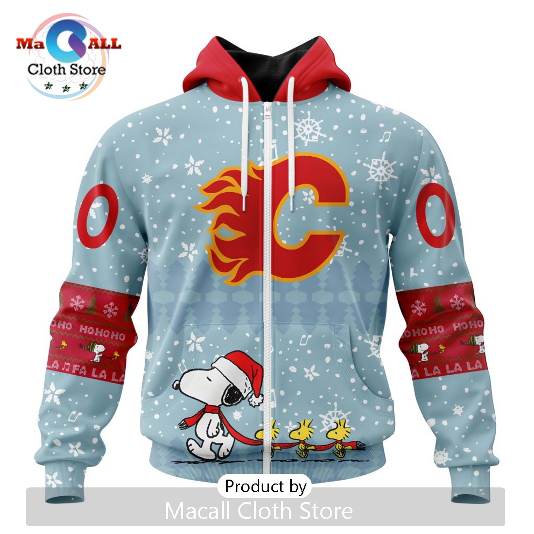 NHL Calgary Flames 2024 Peanuts Christmas Hoodie
