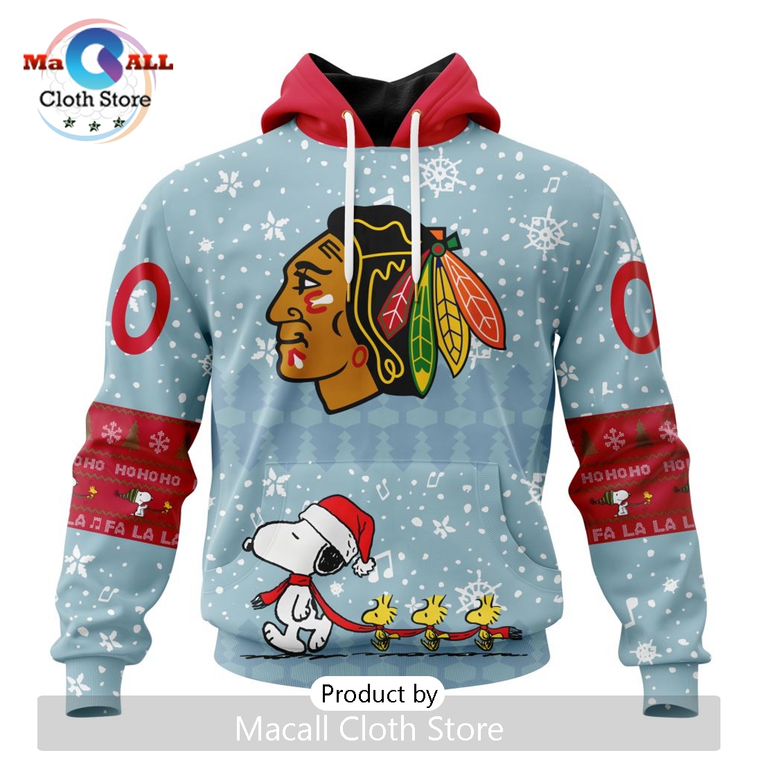 NHL Chicago Blackhawks 2024 Peanuts Christmas Hoodie