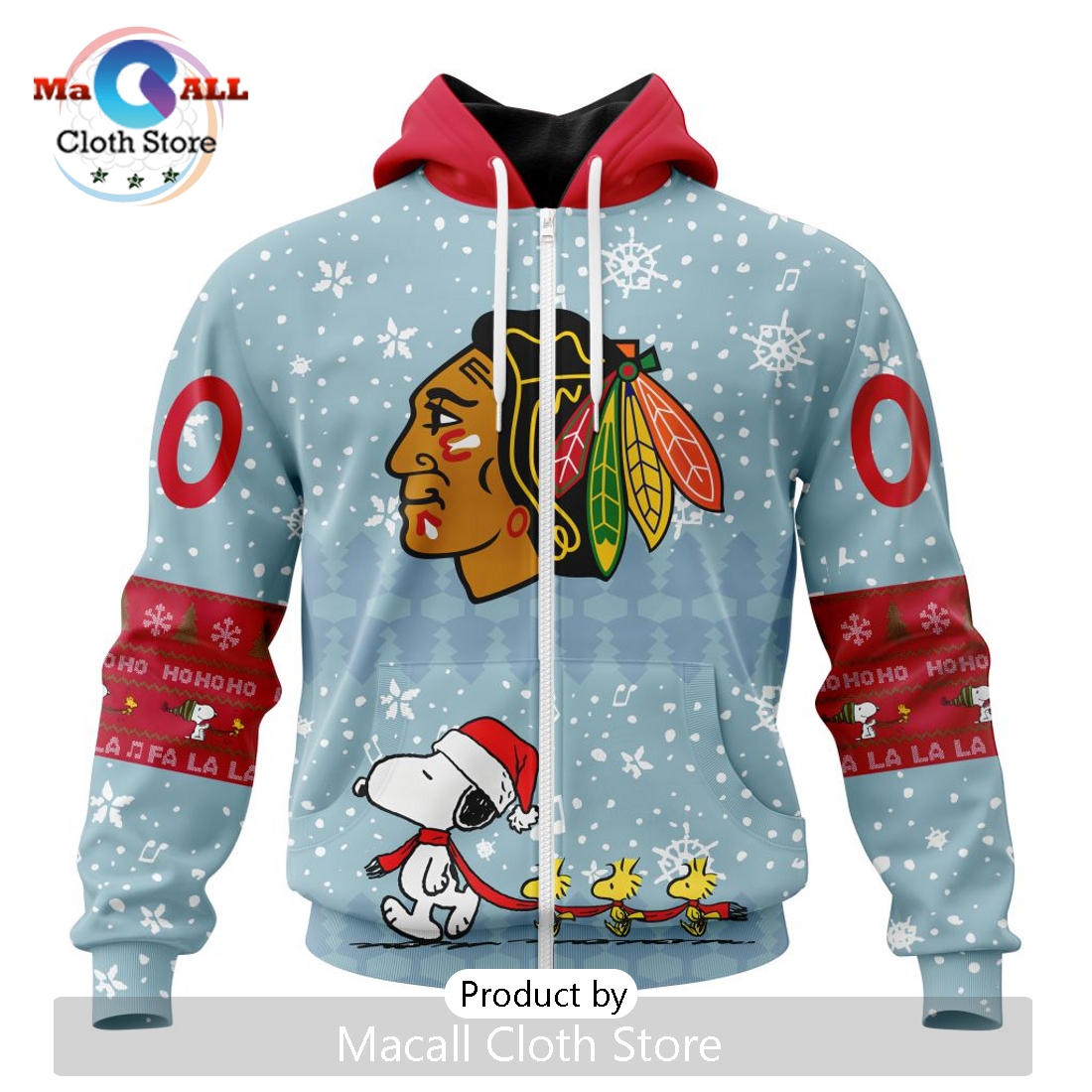 NHL Chicago Blackhawks 2024 Peanuts Christmas Hoodie