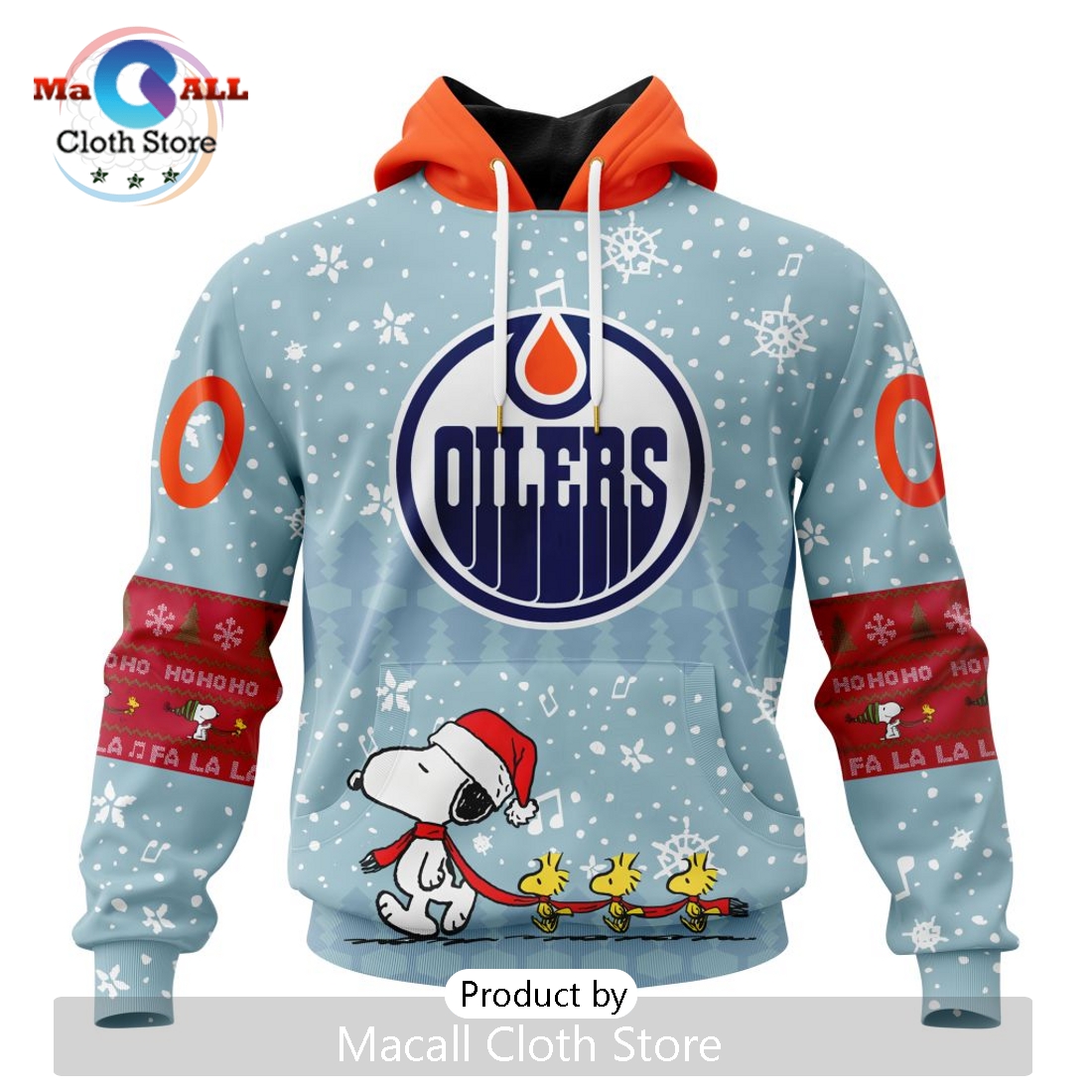 NHL Edmonton Oilers 2024 Peanuts Christmas Hoodie