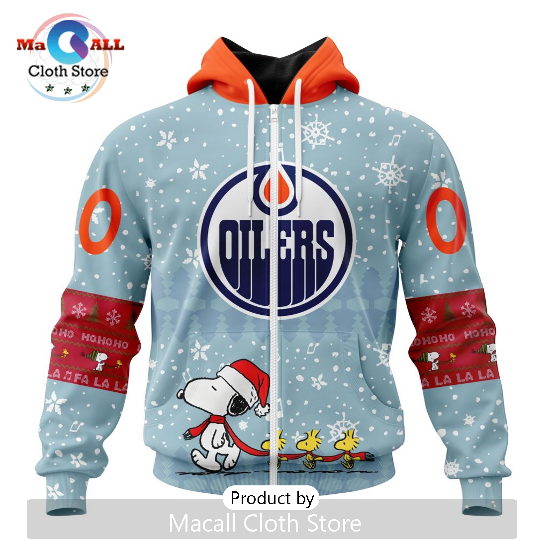 NHL Edmonton Oilers 2024 Peanuts Christmas Hoodie