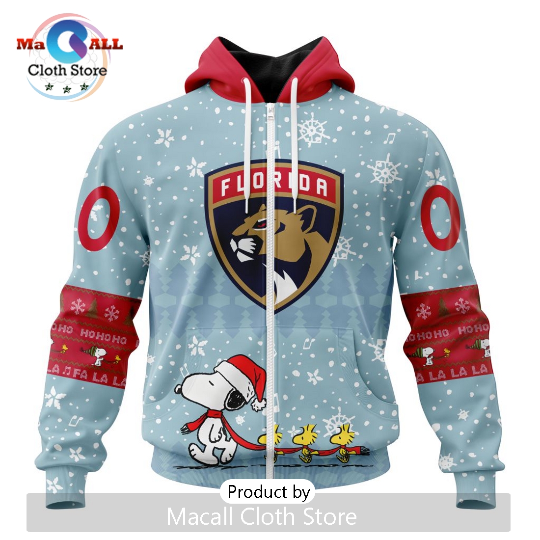 NHL Florida Panthers 2024 Peanuts Christmas Hoodie