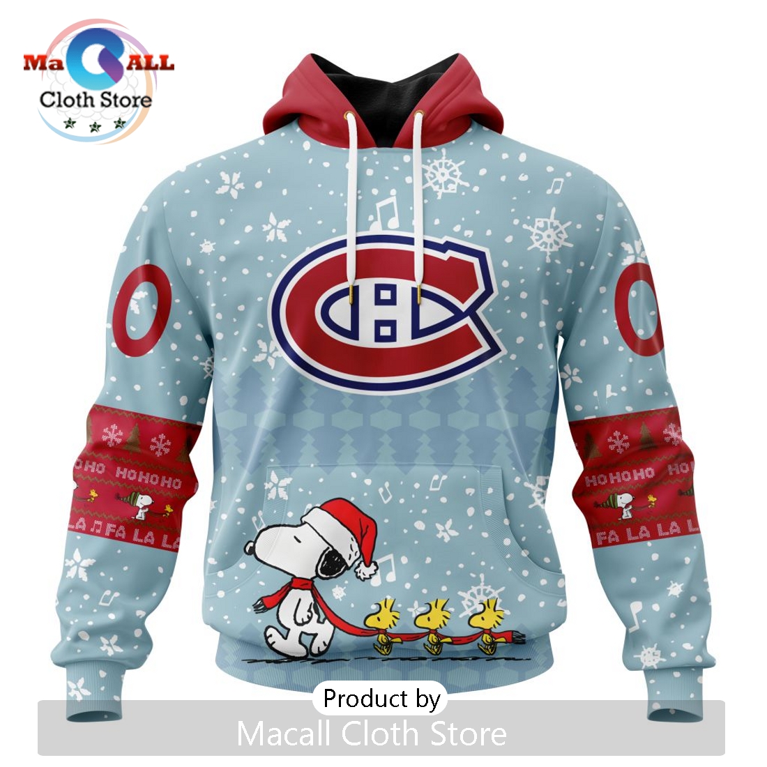 NHL Montreal Canadiens 2024 Peanuts Christmas Hoodie
