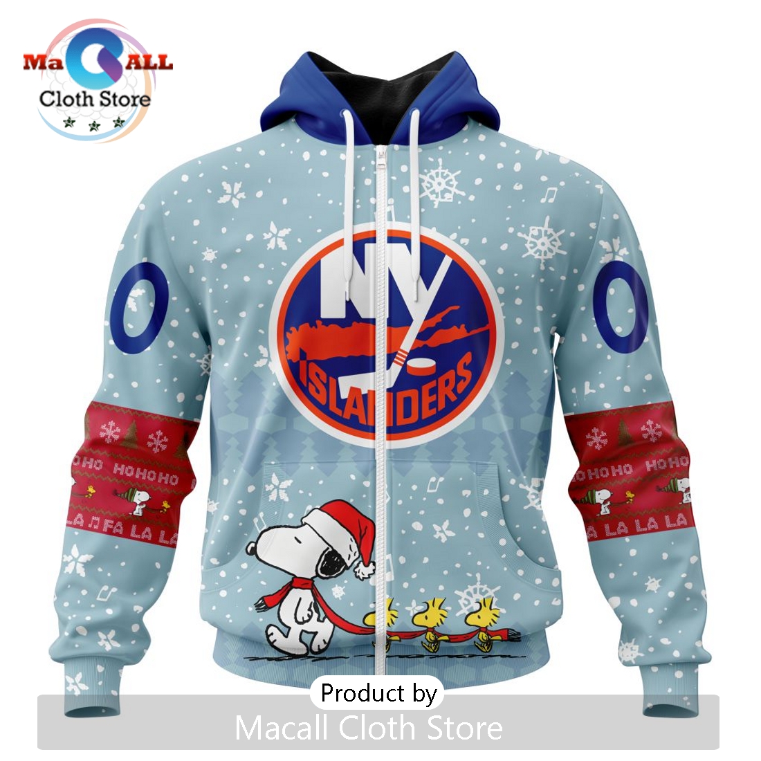 NHL New York Islanders 2024 Peanuts Christmas Hoodie