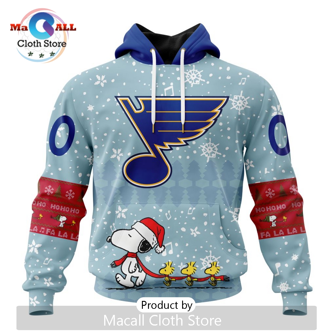NHL St. Louis Blues 2024 Peanuts Christmas Hoodie