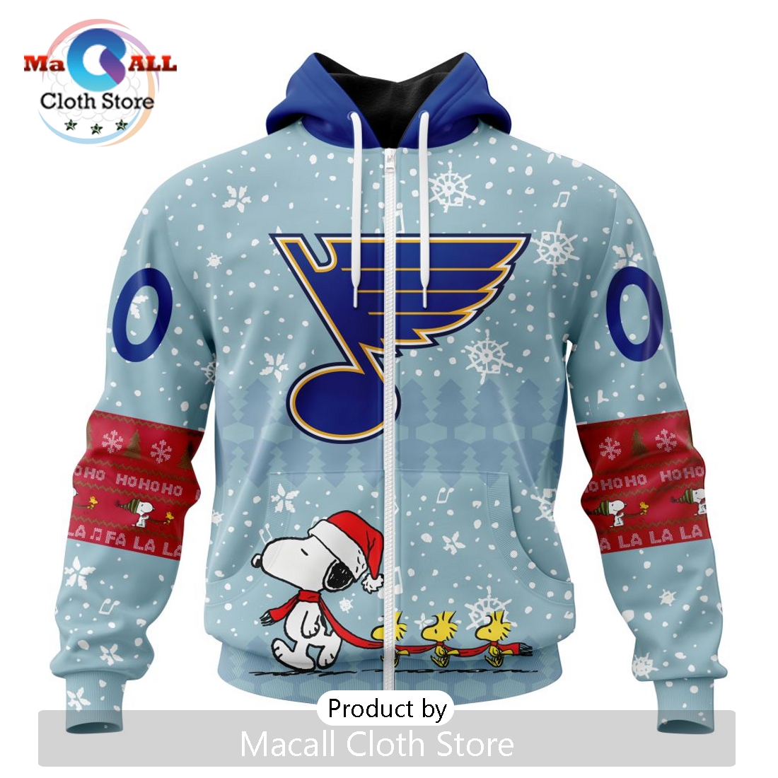 NHL St. Louis Blues 2024 Peanuts Christmas Hoodie