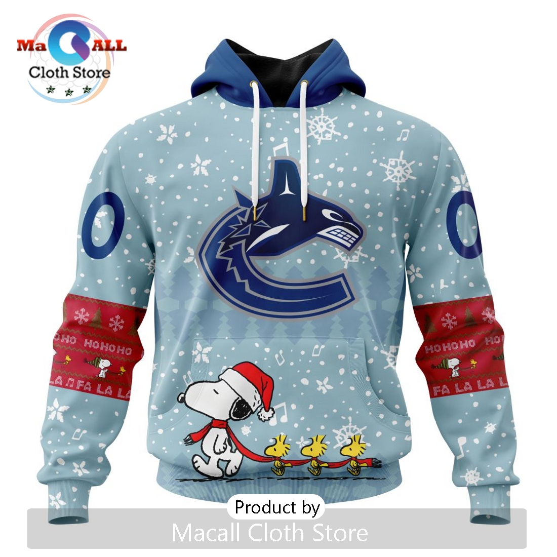 NHL Vancouver Canucks 2024 Peanuts Christmas Hoodie