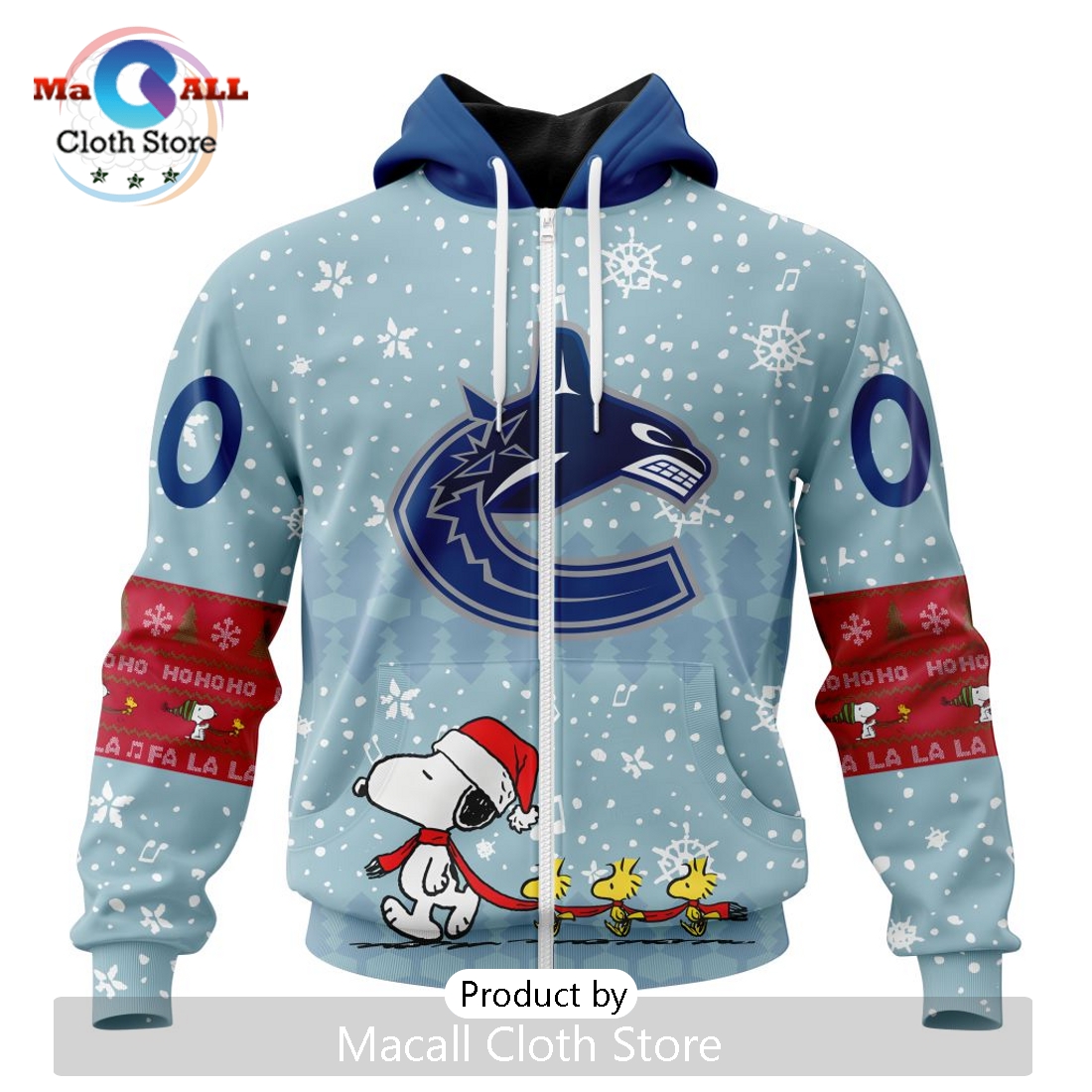 NHL Vancouver Canucks 2024 Peanuts Christmas Hoodie