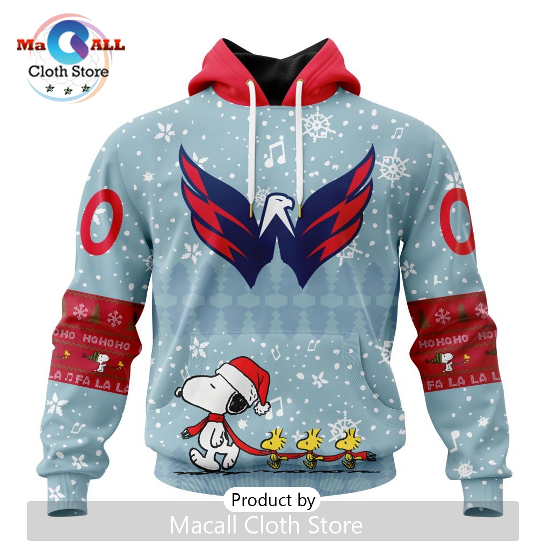 NHL Washington Capitals 2024 Peanuts Christmas Hoodie