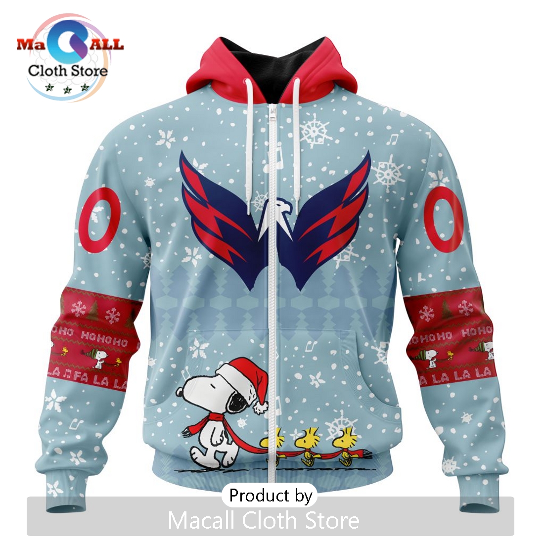 NHL Washington Capitals 2024 Peanuts Christmas Hoodie