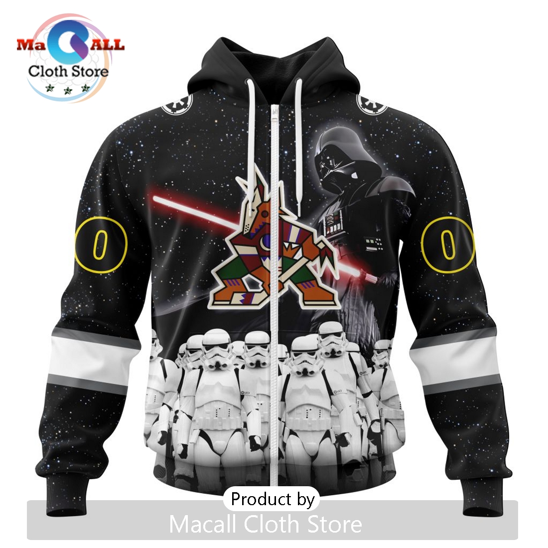Personalized NHL Arizona Coyotes 2024 Star Wars Hoodie
