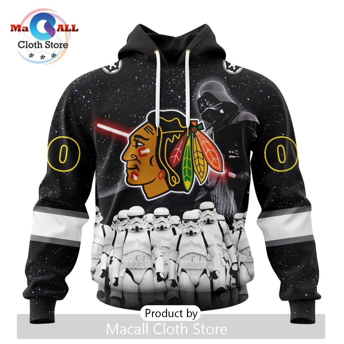 Personalized NHL Chicago Blackhawks 2024 Star Wars Hoodie