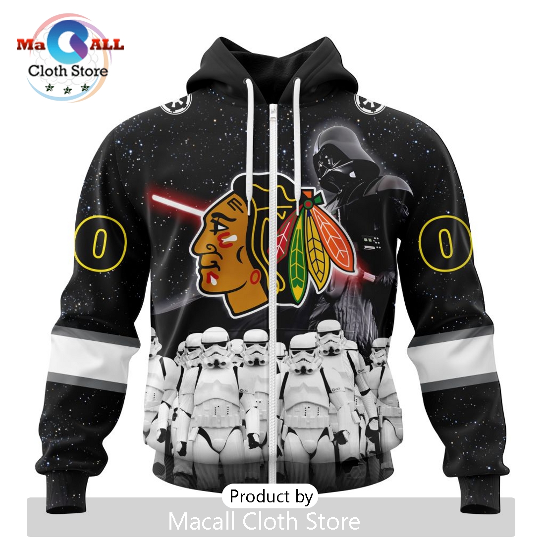 Personalized NHL Chicago Blackhawks 2024 Star Wars Hoodie