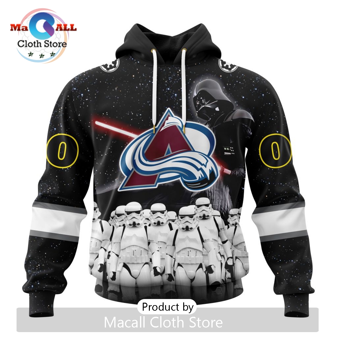 Personalized NHL Colorado Avalanche 2024 Star Wars Hoodie