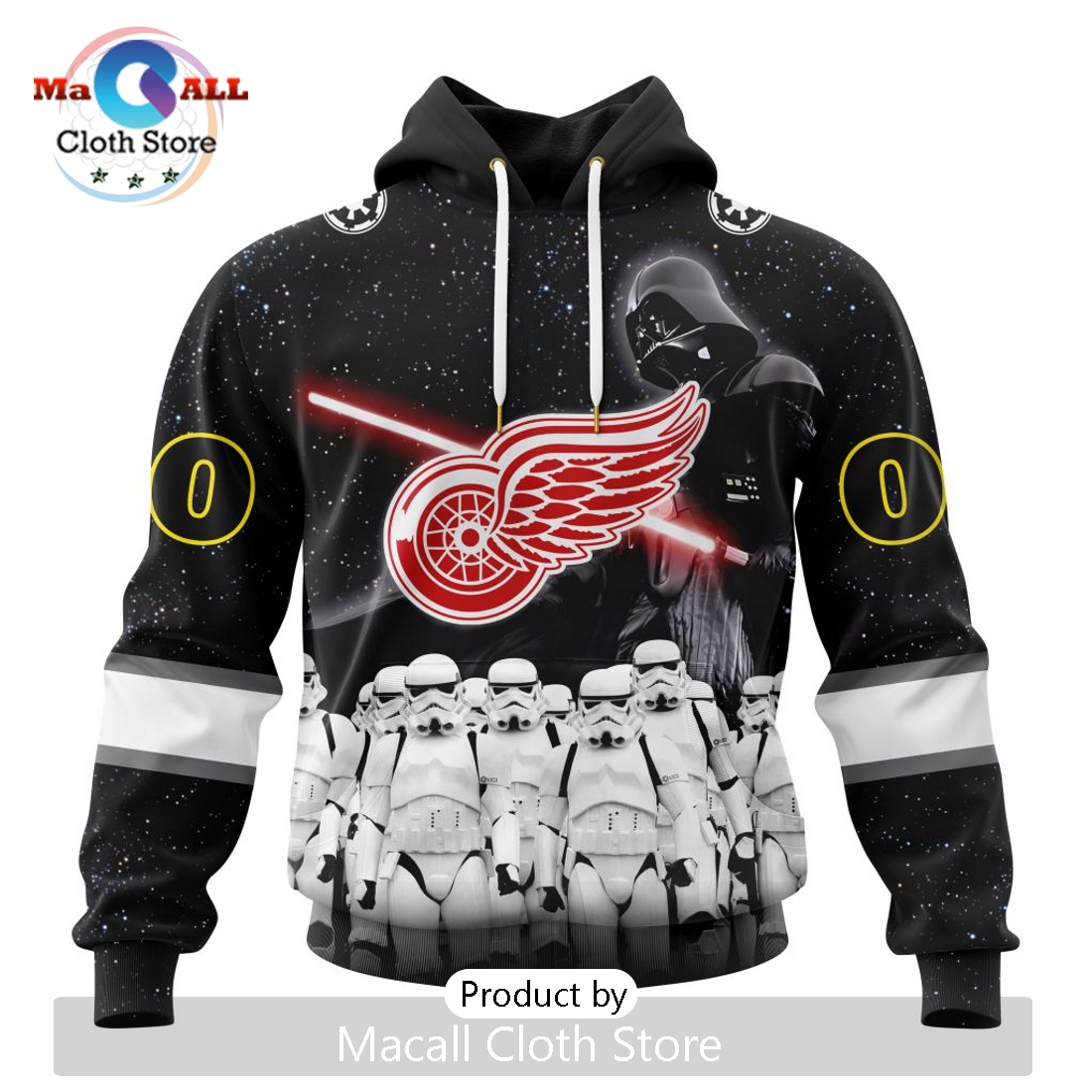 Personalized NHL Detroit Red Wings 2024 Star Wars Hoodie
