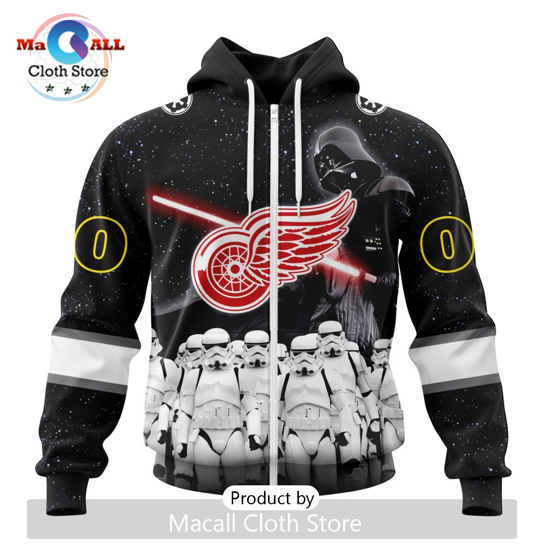 Personalized NHL Detroit Red Wings 2024 Star Wars Hoodie