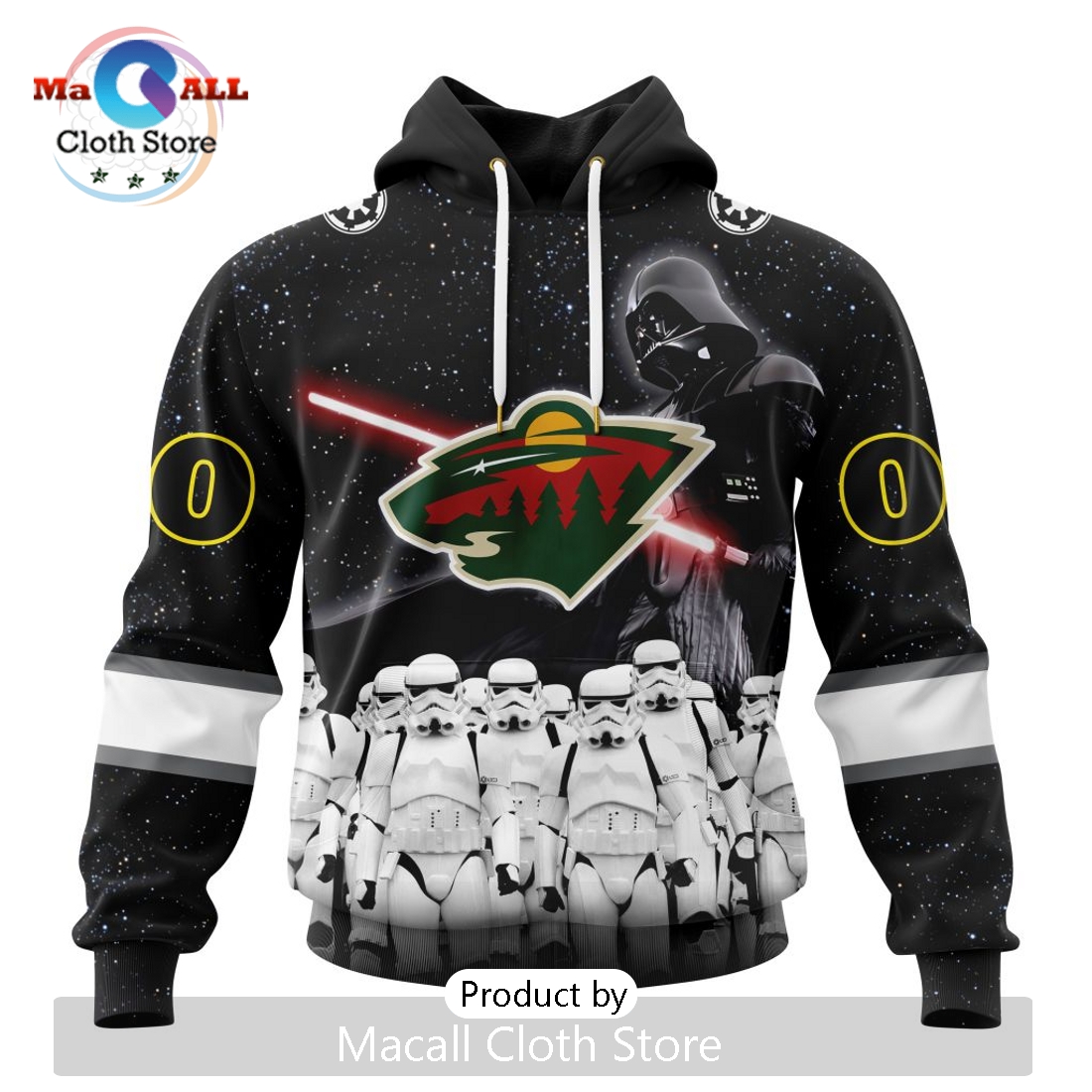 Personalized NHL Minnesota Wild 2024 Star Wars Hoodie