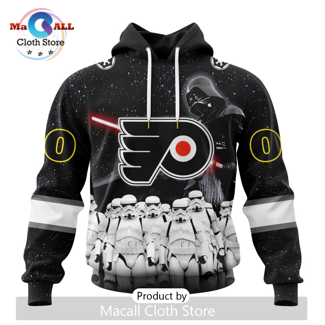 Personalized NHL Philadelphia Flyers 2024 Star Wars Hoodie