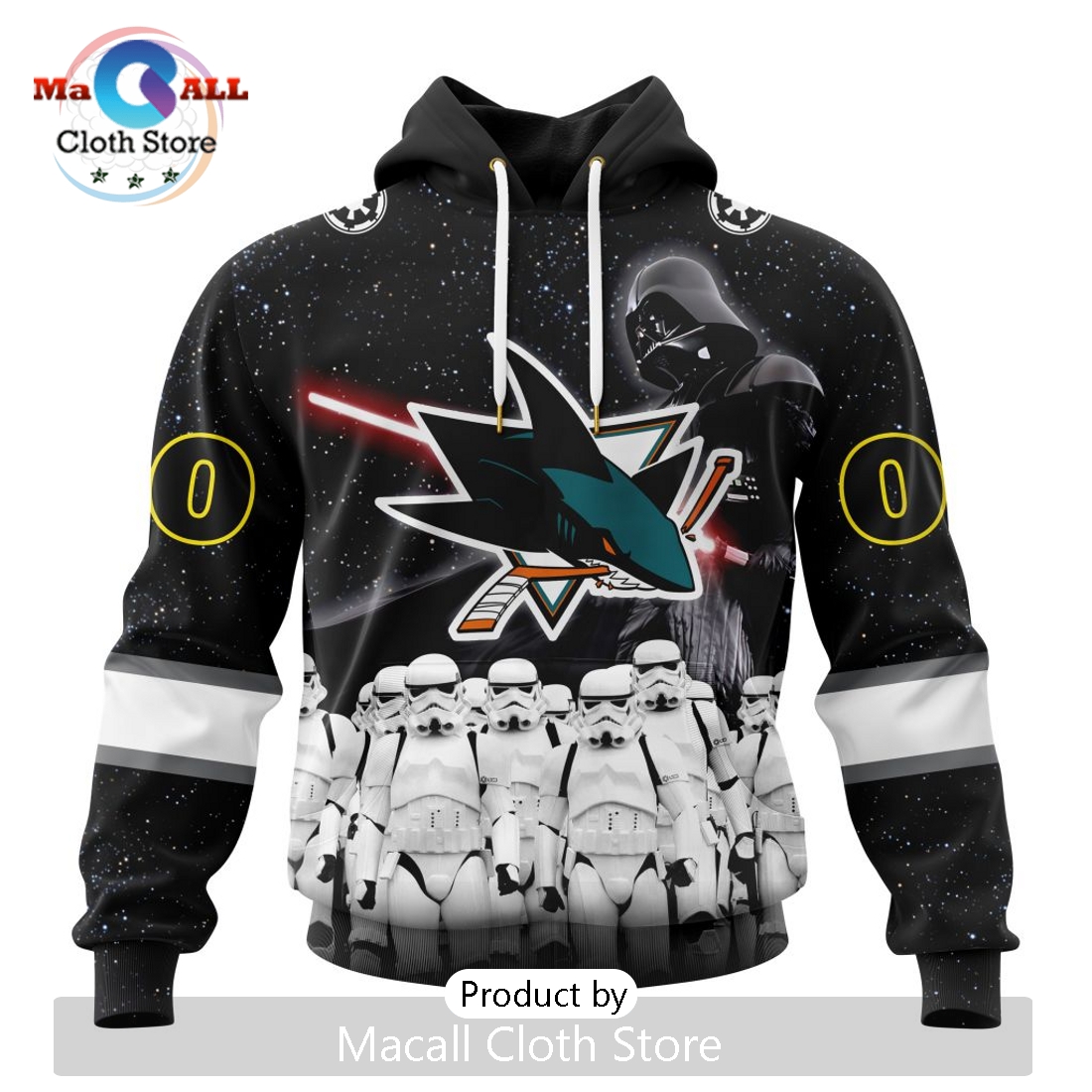 Personalized NHL San Jose Sharks 2024 Star Wars Hoodie