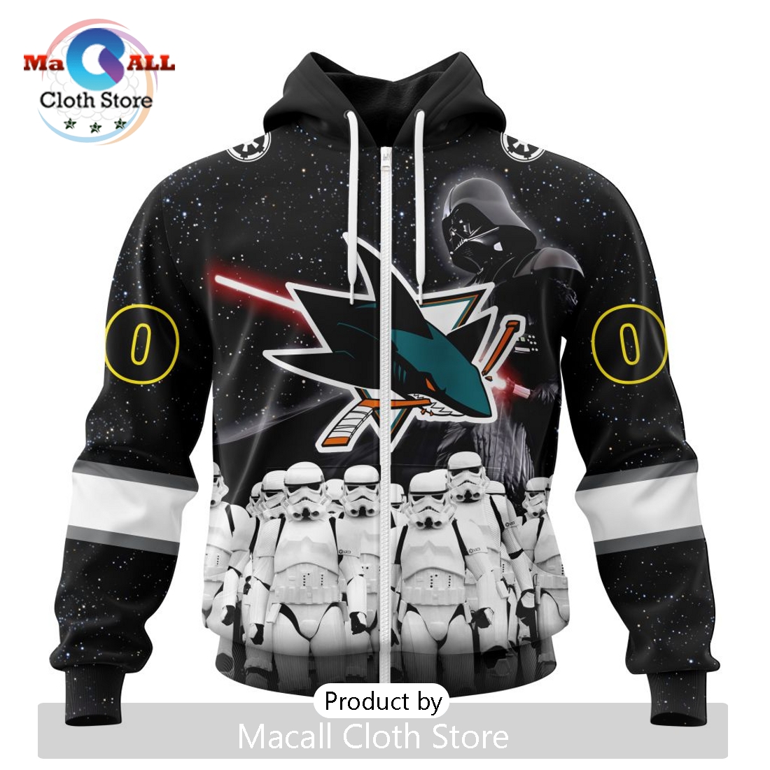 Personalized NHL San Jose Sharks 2024 Star Wars Hoodie